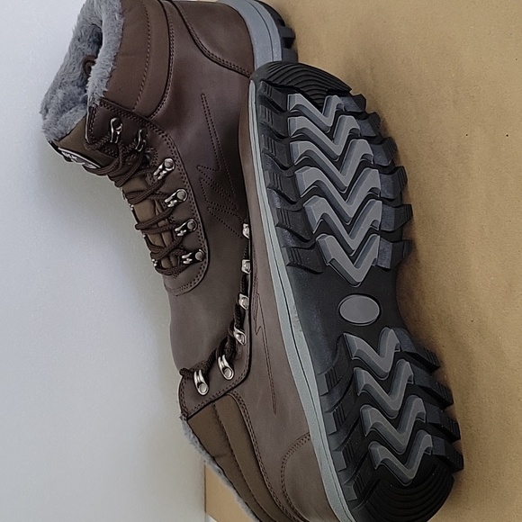 Mens Shoes Winter Snow Boots Waterproof Fur Lined Leather Ankle Non-Slip - Picture 7 of 14